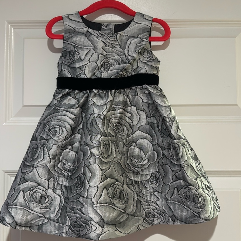 Silver and black dress